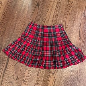 Brandy Melville Side Zip Plaid Mini Skirt One Size